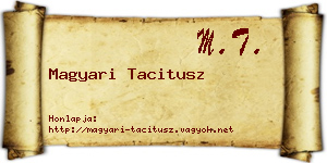 Magyari Tacitusz névjegykártya